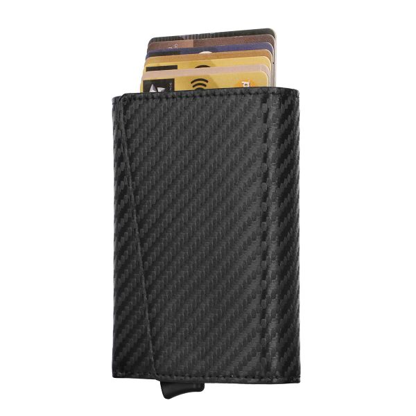 RFID Blocking Genuine Leather Card Holder Wallet Customized Stylish OEM Logo