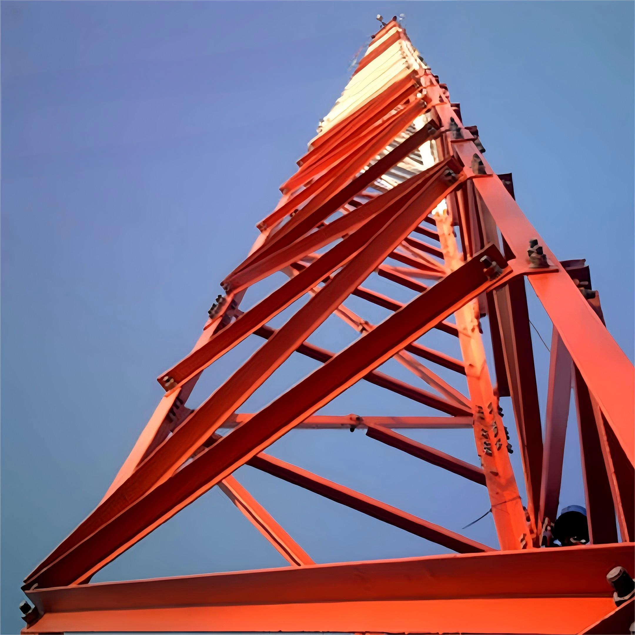 High Resolution Triangular Radio Telecom 3 Legged Angular Steel Tower 40M/S
