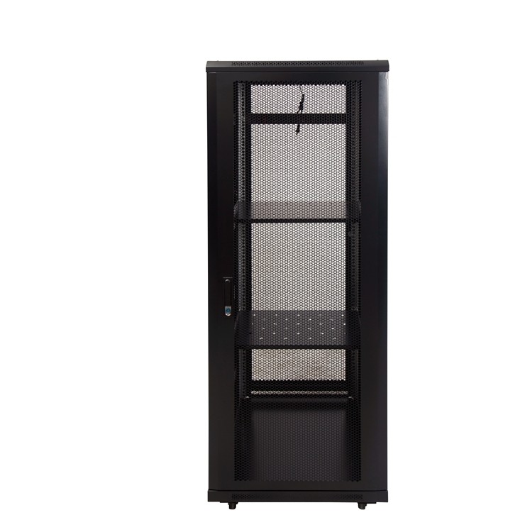 600*600*2000 Size 19 Inch Toughened Glass Door Rack Server with 1.5mm Installation Beam