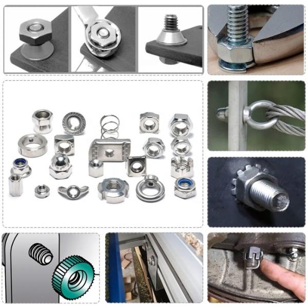 Stainless M5 Flange Nylock Hex Nut Alloy Steel Fasteners