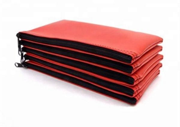 Screen Printing Waterproof Laminated Zipper Bank Bags 10.5*5.5Inch