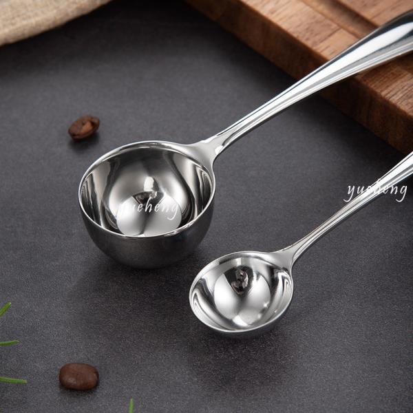 Wholesale Stainless Steel 18/8 20ml And 6ml Long Coffe Scoop Coffe Spoon Coffe Shop Scoop Measuring  Coffe Spoon