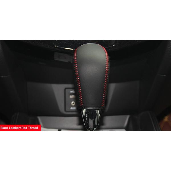 Black Leather Gear Shift Knob Cover for Nissan Teana 2013 Automatic