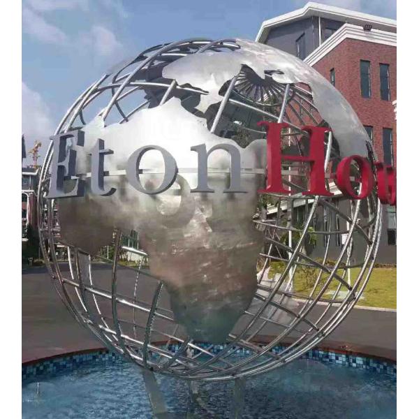 3.0M Plaza Decoration Polished Mirror Stainless Steel Globe Sculpture
