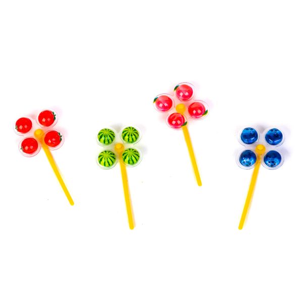 3D Windmill Shaped Soft Lollipop Sweets Assorted Fruit Flavor Gummy Candy Snacks