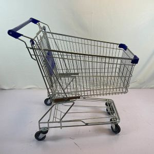 Q195 Steel 125L Asian Supermarket Metal Storage Shopping Trolley SGS Certificate
