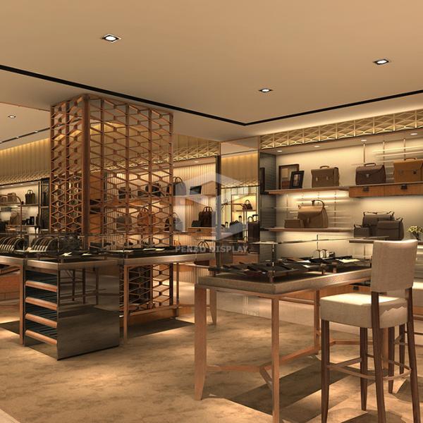 Prateleira de exposição estratificada do saco do metal para a mobília da loja