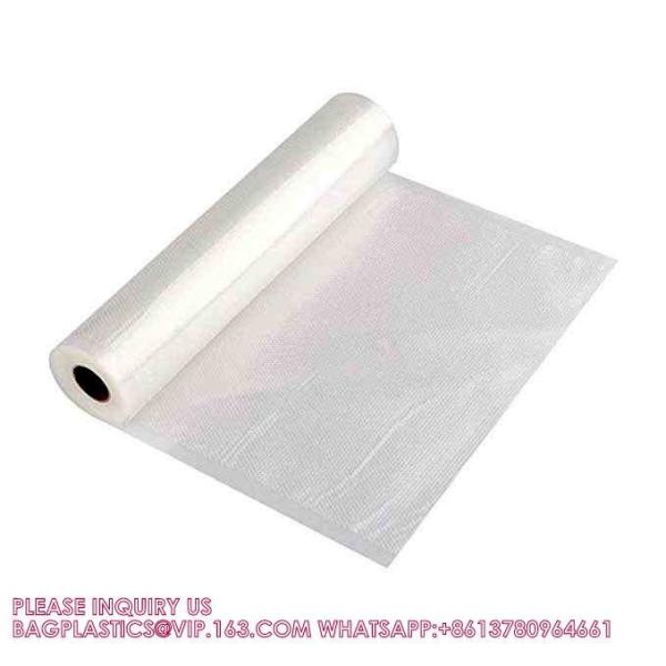 Commercial Grade Embossed Vacuum Sealer Bag Roll For Food Packaging 28cm X 6m Vacuum Sealer Roll Bag