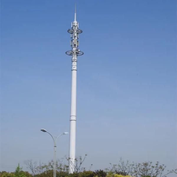 热镀锌4G 5G WIFI信号单管通信塔天线单极塔