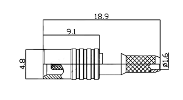 50 Ohm MCX Female Straight Connector Gold Plated Brass with Push-in Coupling Structure for RG316/RG174 Coaxial Cable
