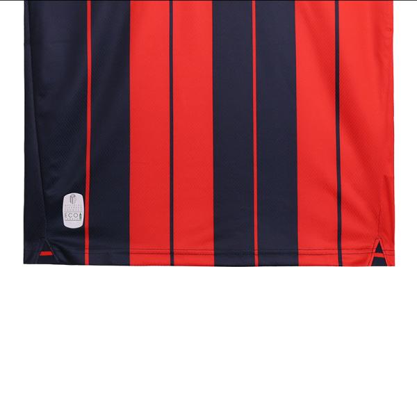 Bologna FC 2025-2026 Home Jersey - Red Blue Stripes Championship Badge