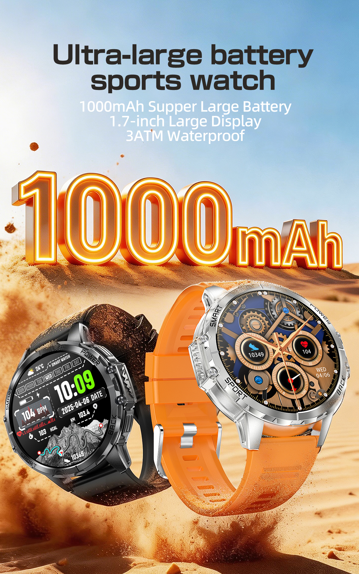 K77 Android Smartwatch Call IP67 Waterproof IPS Fitness Tracker Heart Rate Monitor Sleep Tracker Multi-Sport Silicone Alloy Case