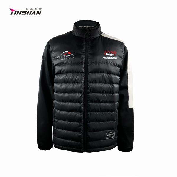 Meilleur vendeur sur mesure imprimé moto noire voiture de course porter de sport chaud homme veste