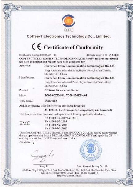 TIANJIN ESTEL ELECTRONIC SCIENCE AND TECHNOLOGY CO., LTD Сертификации