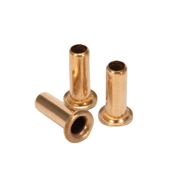 Uncoated Semi Tubular Metal Rivet Custom Rivet Stainless Steel Aluminum Iron Copper Flat Head Bright Finish Rivet