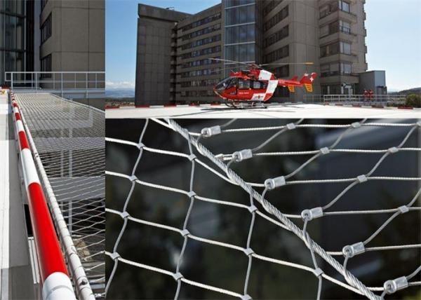 7X7 X Tend Building Site Security Fencing Stainless Steel For Helideck Perimeter Safety Net