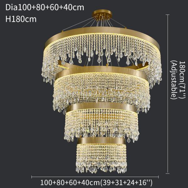 Modern oval crystal chandelier Crystal Light Kitchen Fixture Led Modern Home Decor Staircase Lighting(WH-CY-168)