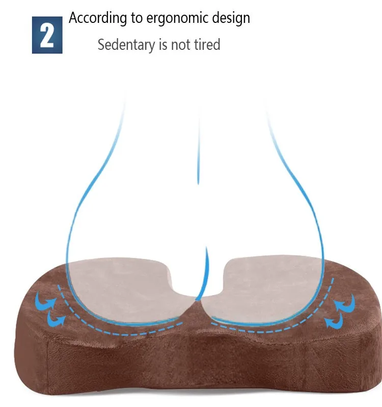 Comfortable and Supportive U-Shape Gel Memory Foam Coccyx Seat Back Cushion
