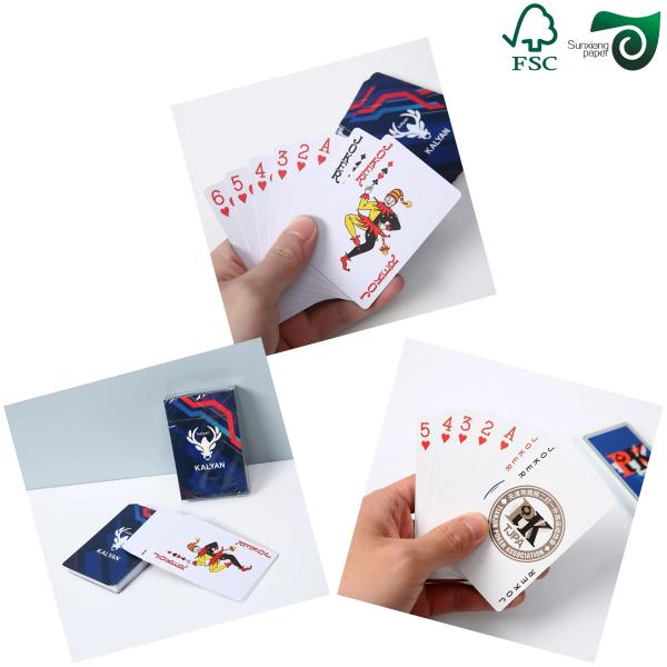 310 gm 330 gm Gloss Noir C2S Coated Paper FSC Pour jouer aux cartes de poker à base de carton