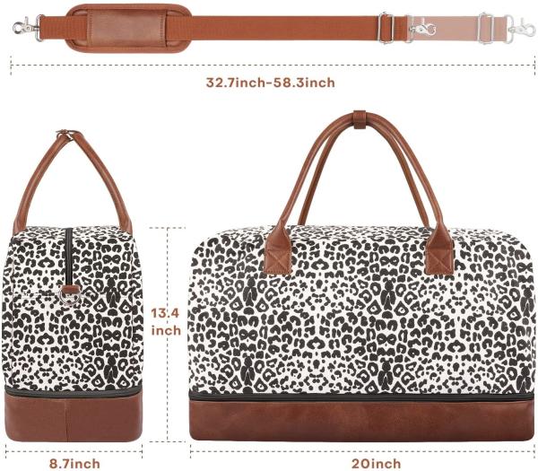 Small Duffel Travel Bag Shopping Canvas Bag Backpack Messenger 21x13x10