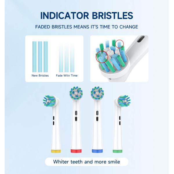 OBM Adult Sonic Toothbrush Heads Replacement Whiter Teeth 4 Pieces/Box