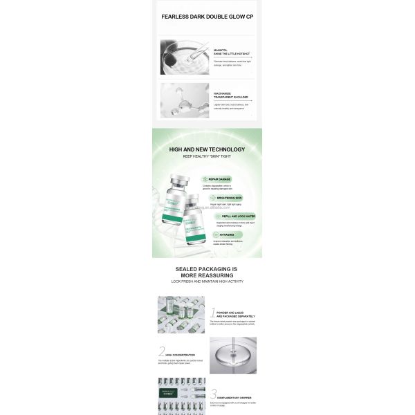 Customized Factory Korean Advanced Skin Revitalzier Ampoule Niacinamide Serum 10+ Whitening for Face Black Head Remover Dark