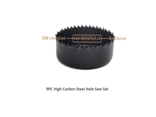 9PC High Carbon Steel Hole Saw Set
