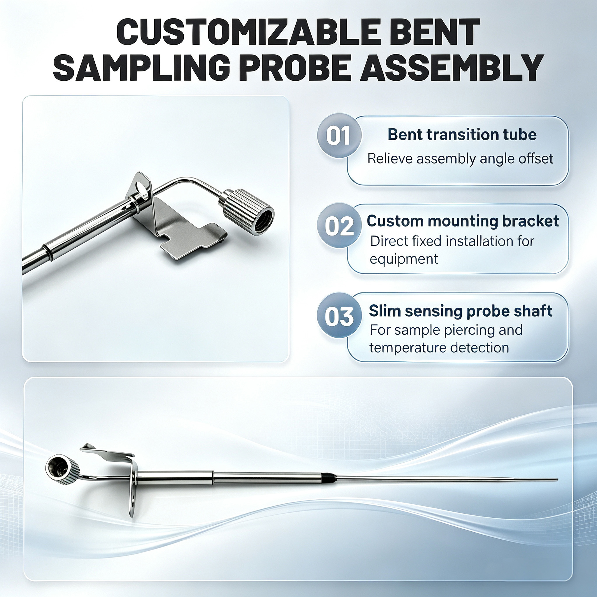 Customized IVD Stainless Steel Probe with Polished Surface