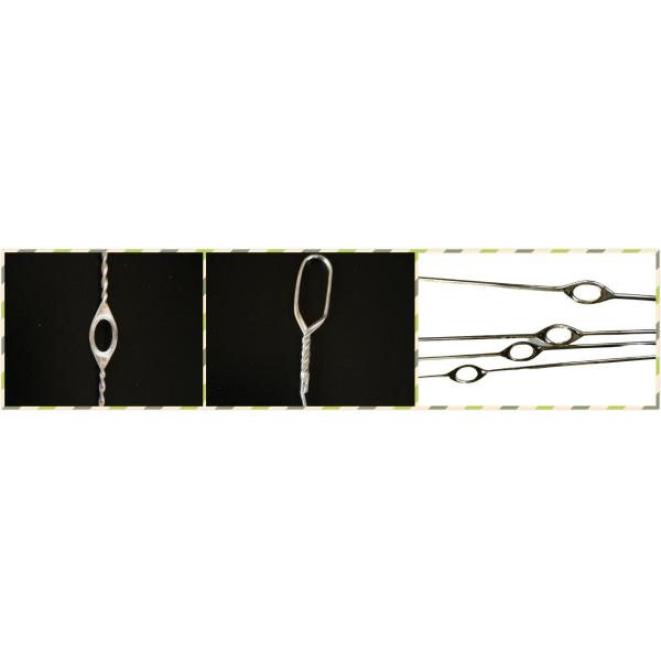 0.9x700mm Flanged Wire Heald  Nylon Covered With Welded Eyelet