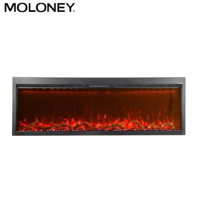 carvão vegetal do Firebox da inserção da parede de 2840mm/cristal/chaminé elétrica de Pebbels