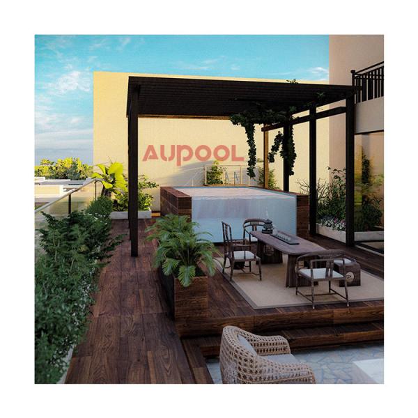 AUPOOL Série 2000L Treinador padrão de contracorrente piscina transparente lateral longa