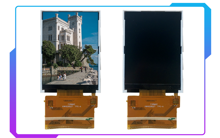 240x320 QVGA monochrome 2.8 Inch TFT Display Small LCD Screen 3.2V