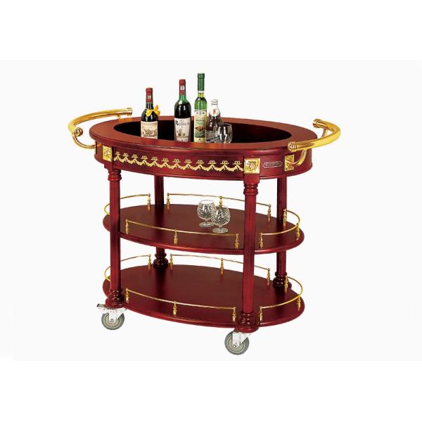 2 полки чернят деревянное оборудование обслуживания вагонетки вина роскошного отеля ликера/напитка комнаты
