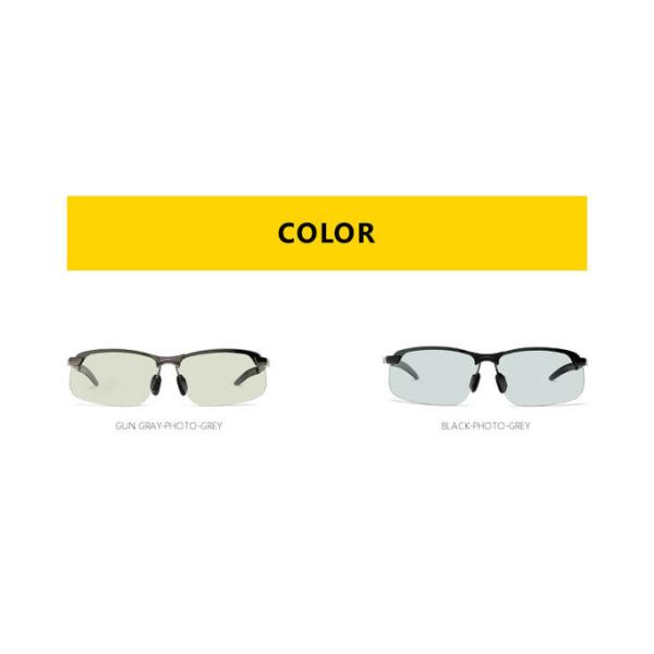 Polarized Photochromic Mens Luxury Sunglasses BSCI Color Changing Lens