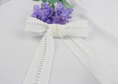 Da fita elástico do laço do bordado guarnição branca do laço do tule para a largura do vestido 3.5cm da menina
