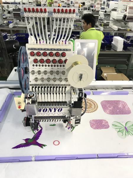 Digital Single Head Flat Embroidery Machine with Sequin and Cording Device