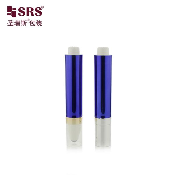 Empty Cosmetic Luxury PP PCR Round Airless Pump Eye Cream Roll On Bottles 10 ml