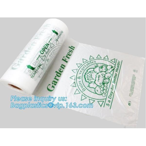 Supermarket Shopping Fresh Fruit Vegetable Packaging Plastic Bag On Roll Polythene Bags, Ldpe Bags, Hdpe Bags, Food Serv