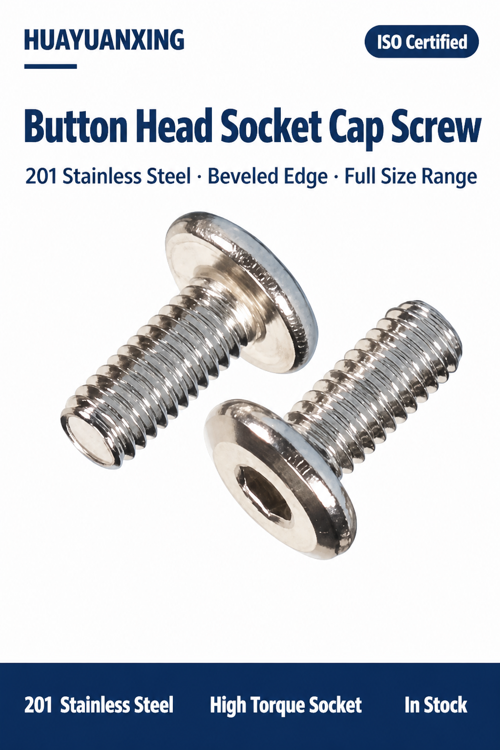 201 stainless steel flat head chamfered hexagon socket head screws furniture screws flat head hexagon socket head machine wires M5/M6/M8