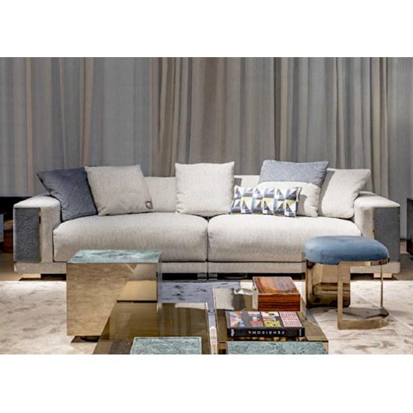 Набор софы роскошной кожаной ткани мебели живущей комнаты итальянской секционный