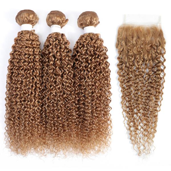 Curly Wave Weft Weave Hair Extensions Afro Kinky Bundles Natural Black