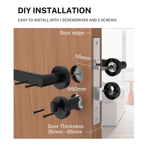 Замок умной электрической ручки деревянный для жилого