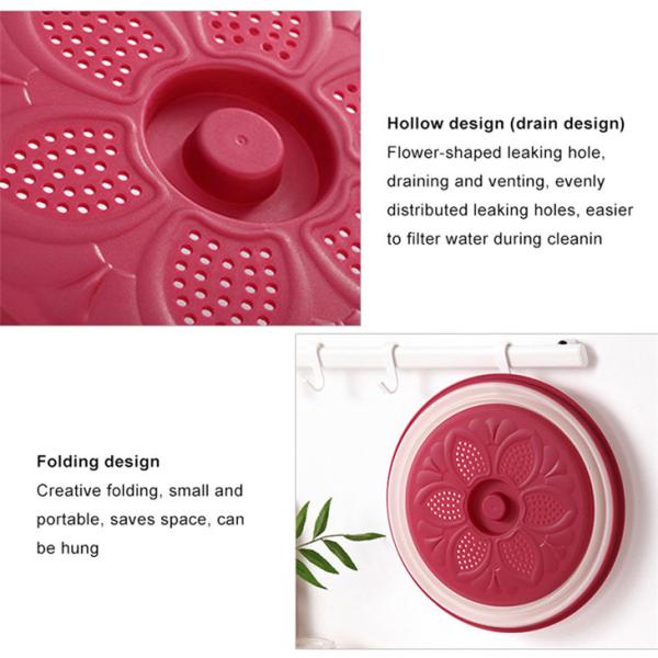 Customized 180g 8.2 Inch Collapsible Microwave Splatter Shield
