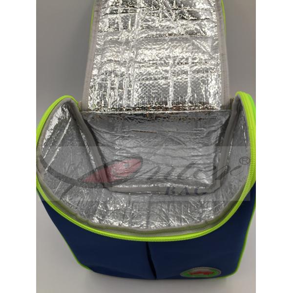 Small Blue 420D Polyester Outdoor Cooler Bag , Freezer Lunch Bag Multi Color