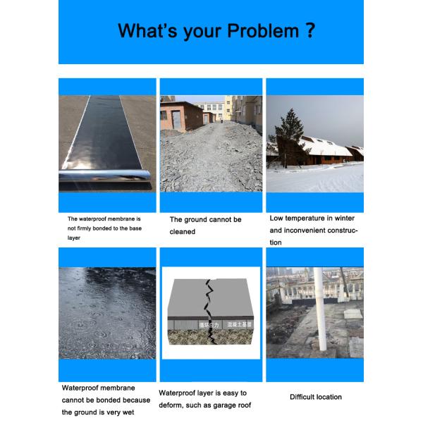 Водонепроницаемое покрытие из необработанной резины асфальта для крыш промышленных и гражданских зданий