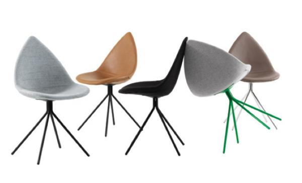 Fiberglass Dining Chair Karim Rashid Ottawa chair wax leather or fabric dining chair