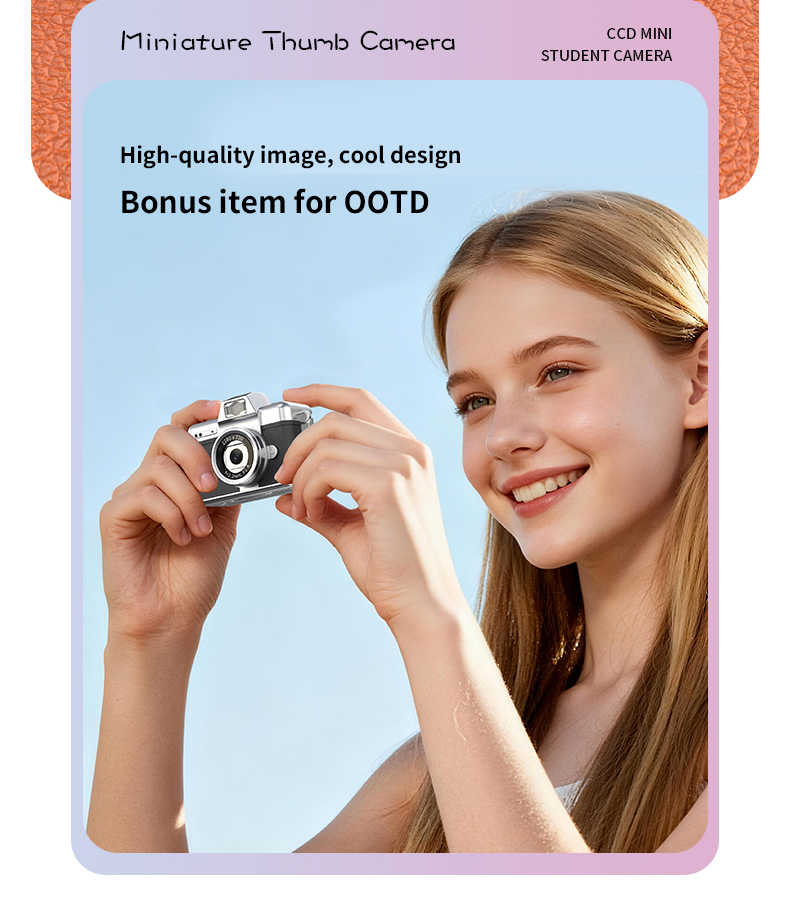DLC Neck-Wearable Mini Camera | 48MP 1080P HD Flip Rotatable Lens Built-in Flash Filters Selfie Mode Video Recording Face