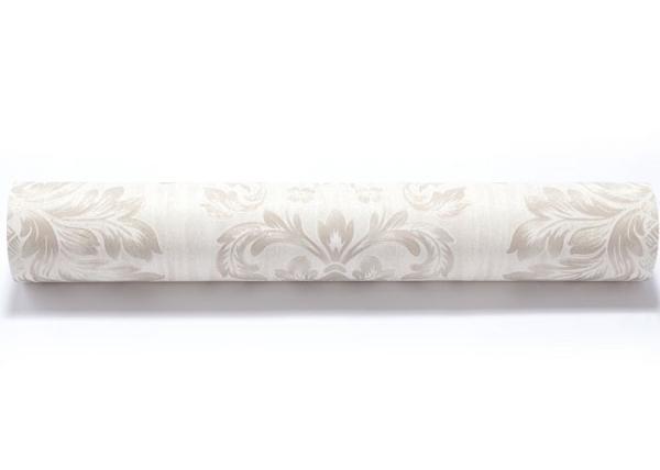 Living Room Washable Vinyl Wallpaper , White Damask Pattern Wallpaper