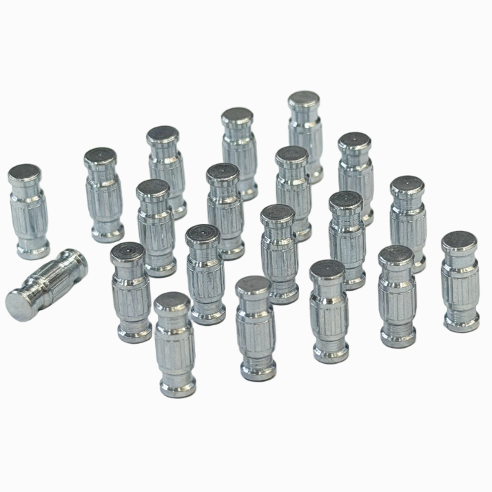 Custom Pivot Pin CNC Turned Stainless Steel Zinc Plated Knurled Tight Tolerance