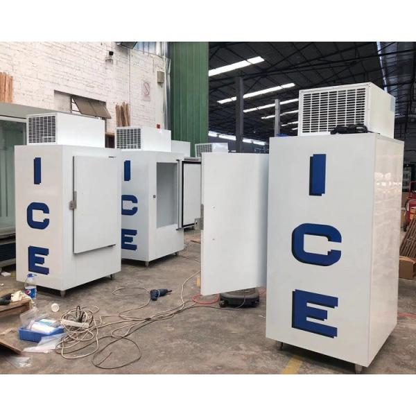 Upright Commercial Ice Freezer Auto Defrost Fan Cooling Ice Stroage
